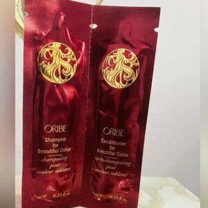Oribe Travel Sample Packets- Beautiful Color Shampoo & Conditioner ( 1 PACK)